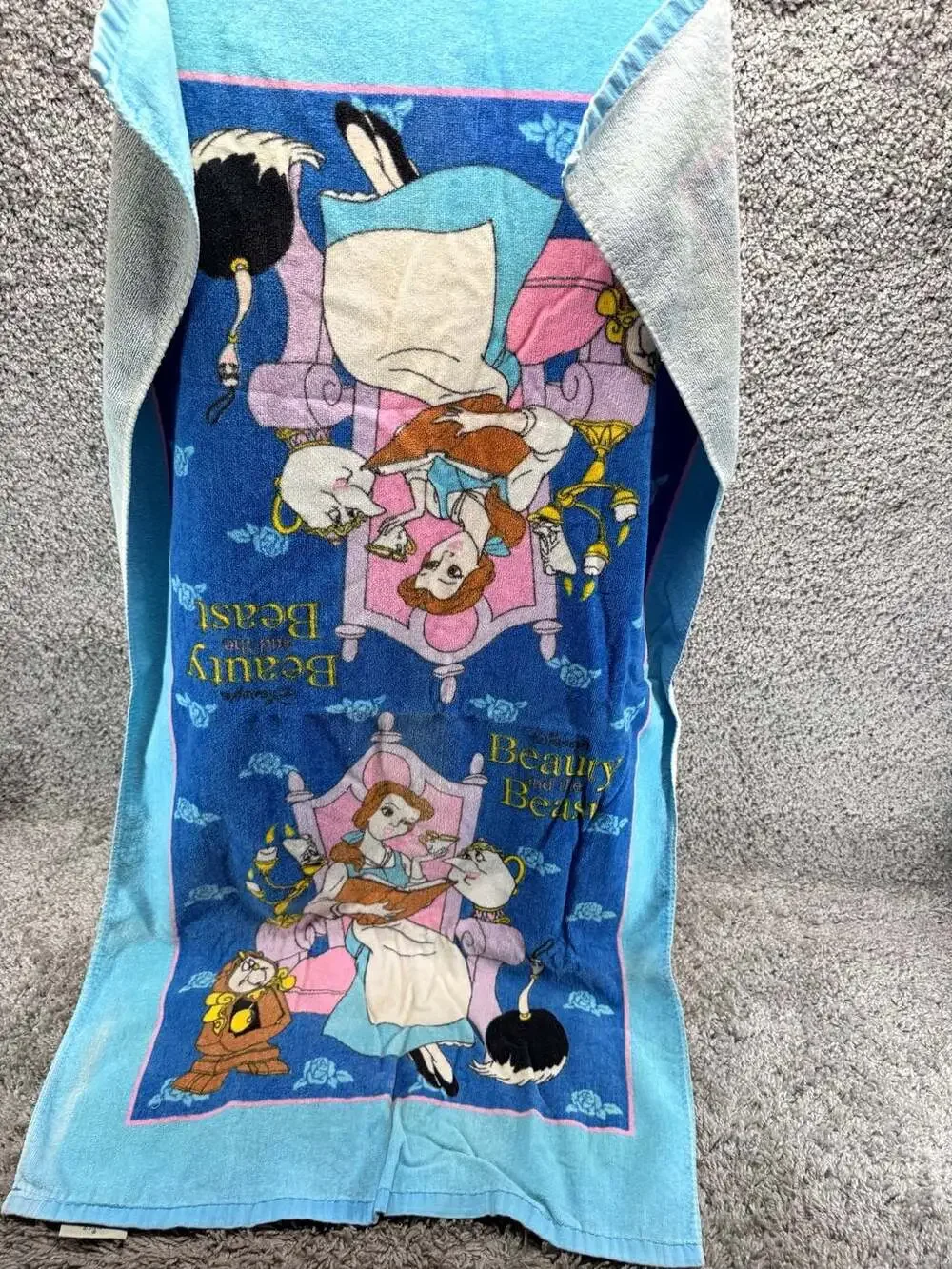 Vintage Disney Beauty and the Beast Belle Bath Towel